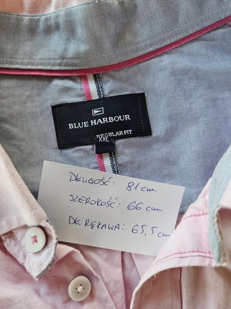 Koszula męska grubsza milutka Marks and Spencer XXL różowa