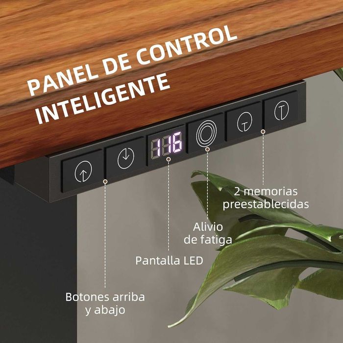 Secretária elétrica altura ajustável entre 73-118cm tampo 120x60 NOVO
