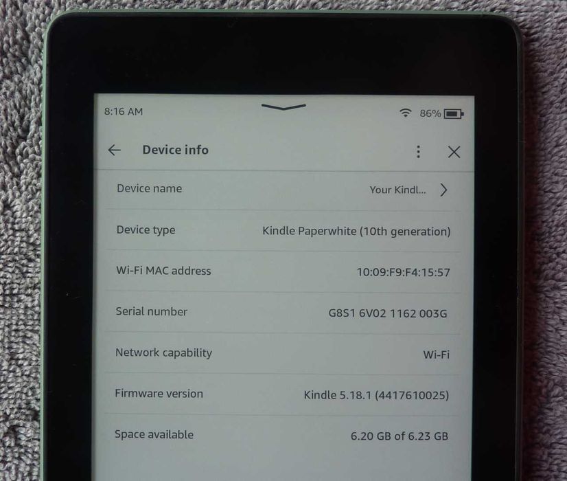 Kindle paperwhite 4 10th generacja - 8 GB pamięci Z REKLAMAMI "003G"