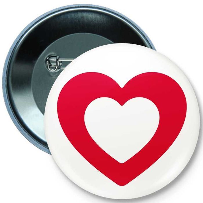 Button przypinka Polska w sercu