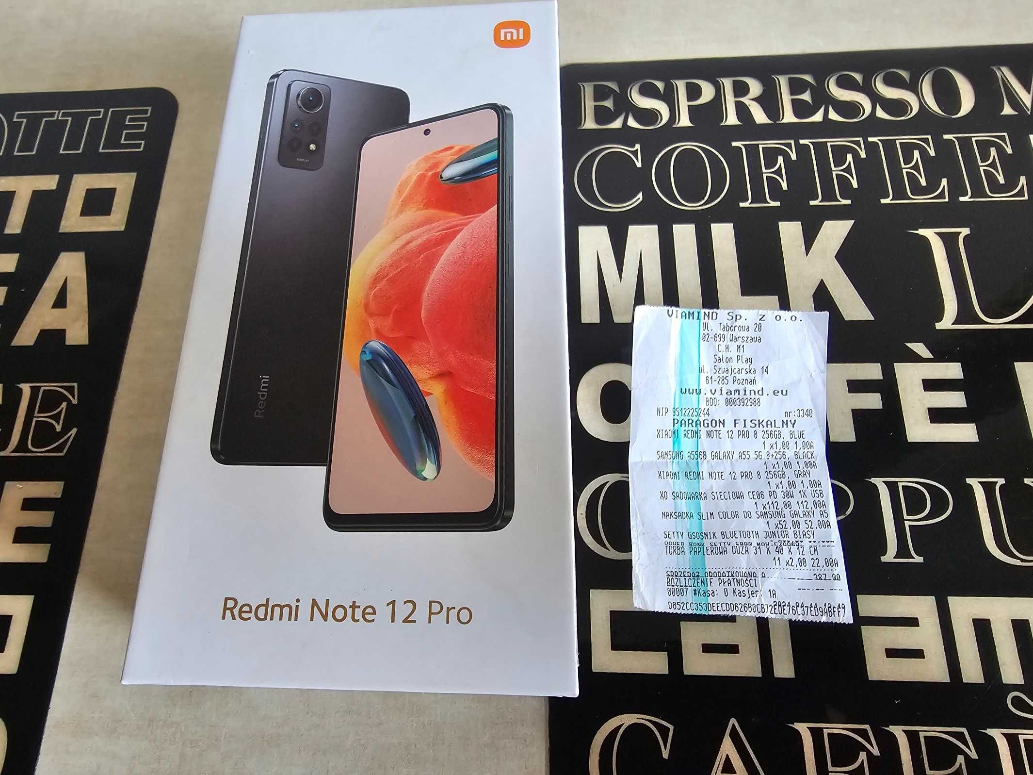 XIAOMI REDMI NOTE 12 PRO 8/256GB NOWY czarny Play gwar.prod24M!Bez rat