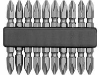 BIT Bity Groty KOŃCÓWKI PH2 65mm HEX Zestaw DWUSTRONNYCH Bitów 10szt.