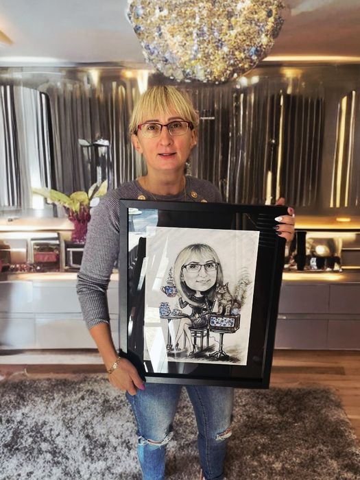 Portret i karykatura glamour na zamówienie ze zdjęcia GRATIS PROJEKT