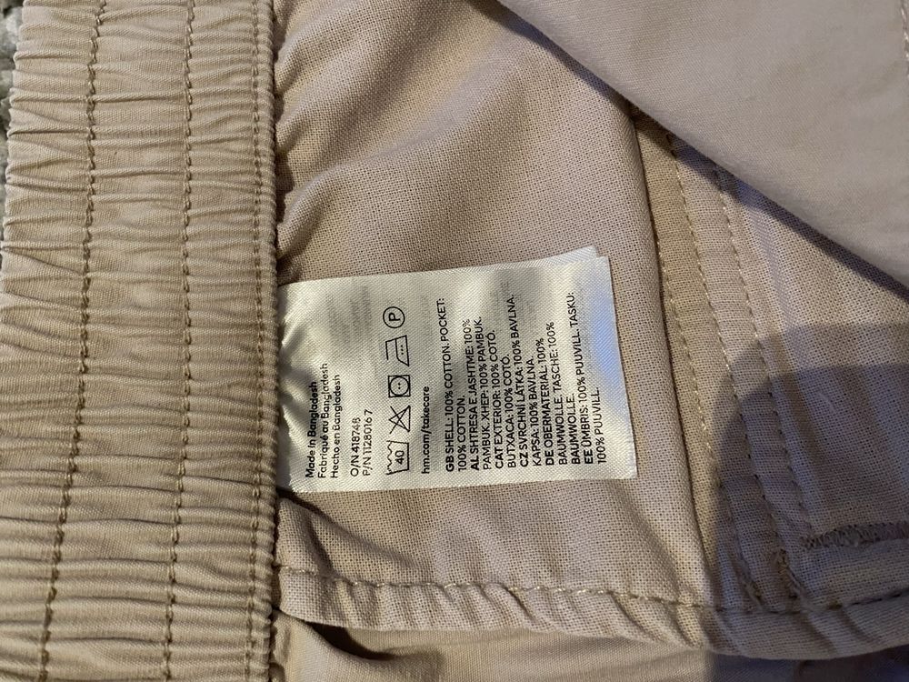 Spodnie H&M  cargo bojówki z materiału  Regular Fit
