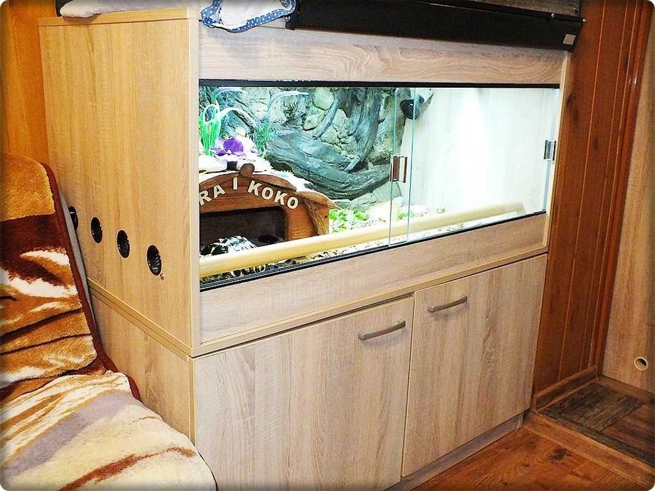 Duże Terrarium z szafką + Żółw / Żółwie z dokumentami i wyposażeniem