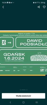 REZERWACJA 4x bilet Dawid Podsiadło Gdansk 01.06.2024