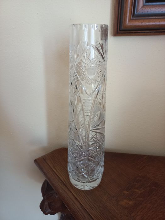 Elegancki kryształowy wazon - 29 cm