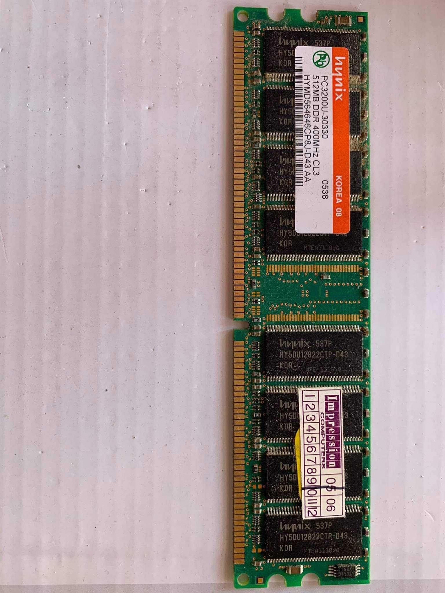 Память Hynix PC3200U-30330 512MB DDR 400mhz CL3