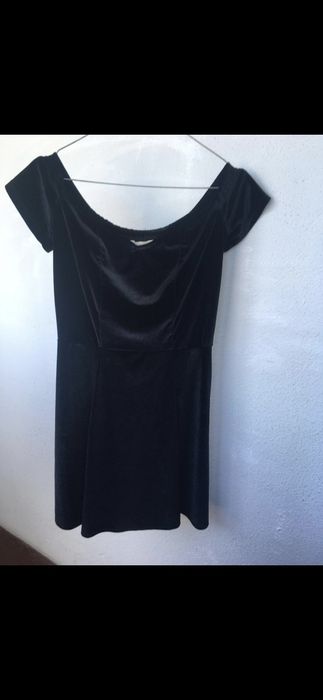 Vestido veludo preto