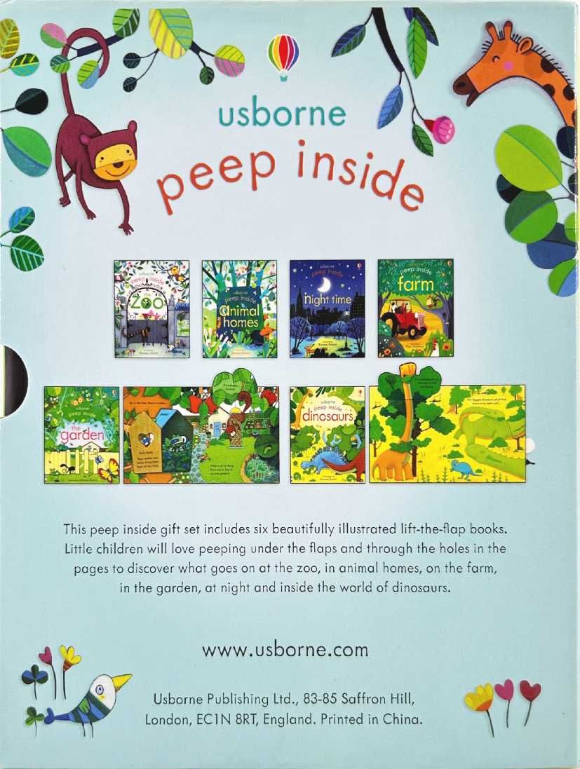 NOWA	Usborne Peep Inside Zestaw 6 książek kartonowych w pudełku