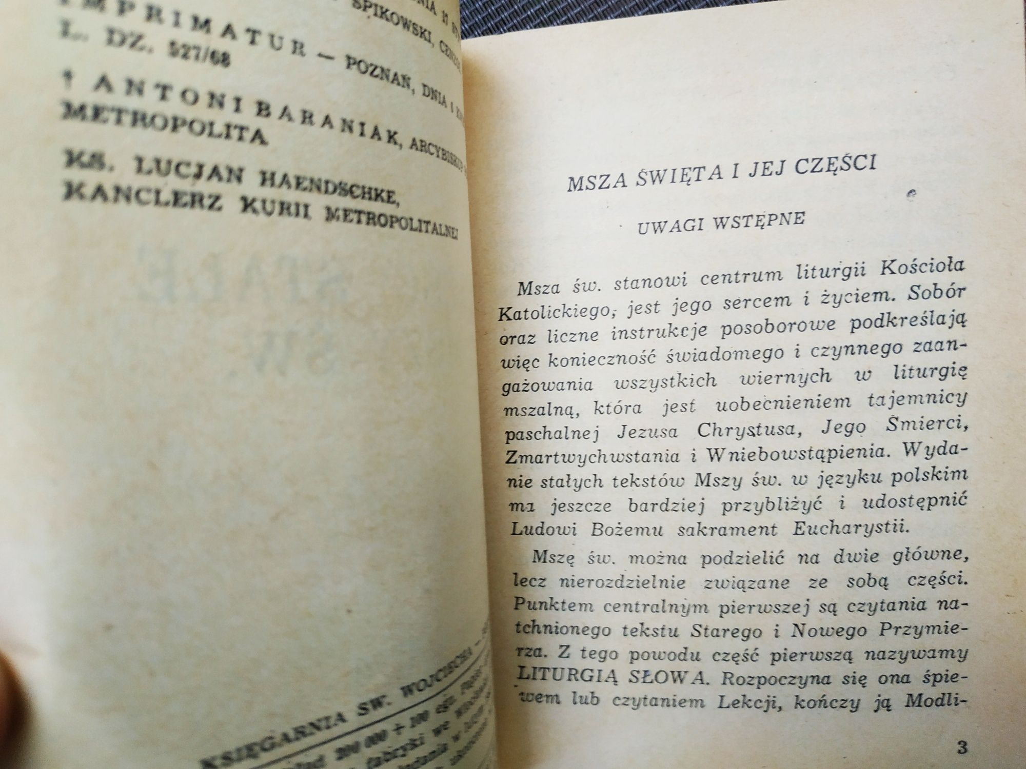 Części stałe mszy świętej śpiewnik liturgiczny z 1968