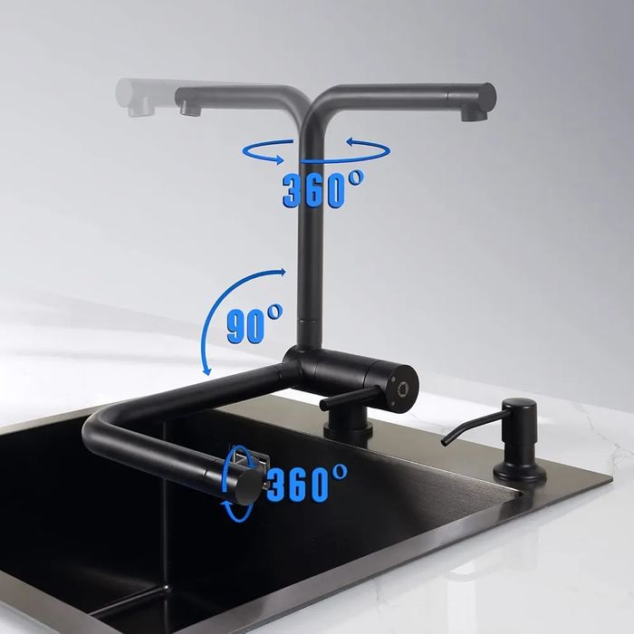 NOWA Gar. 5 lat Składana Bateria kuchenna CECIPA czarna