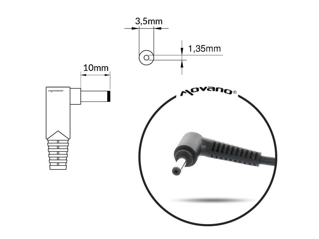 Ładowarka  Zasilacz movano 12v 2a (3.5x1.35) - kiano