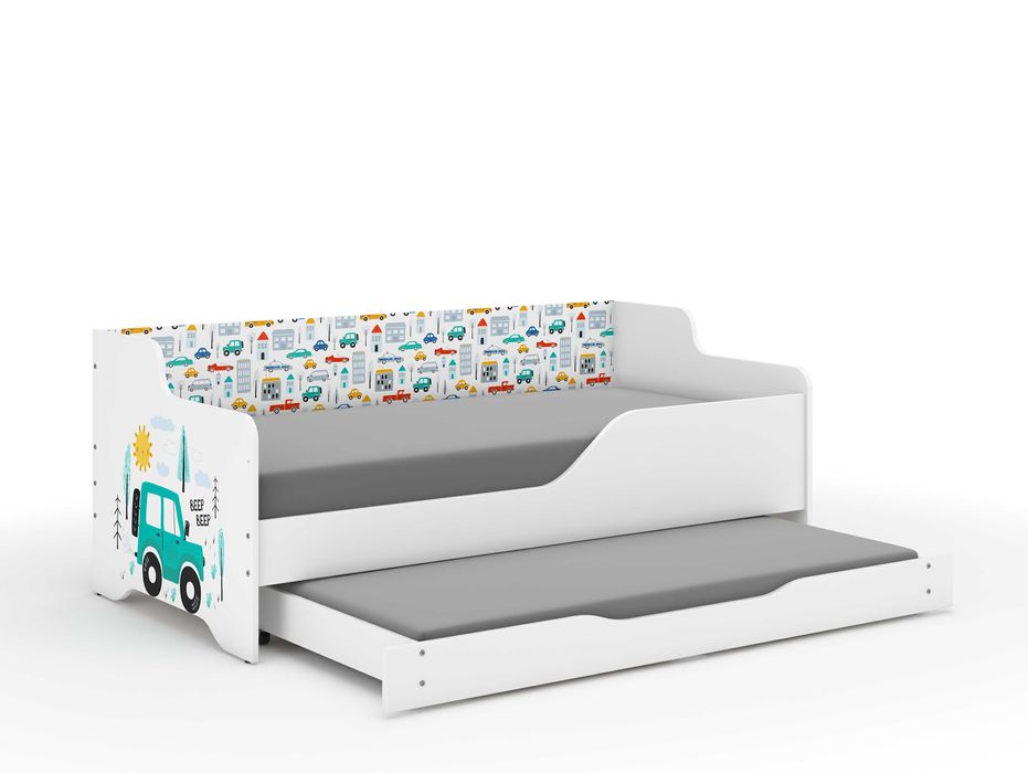 Łóżko dziecięce LILU 160x80 PODWÓJNE z funkcją spania+materace GRATIS!