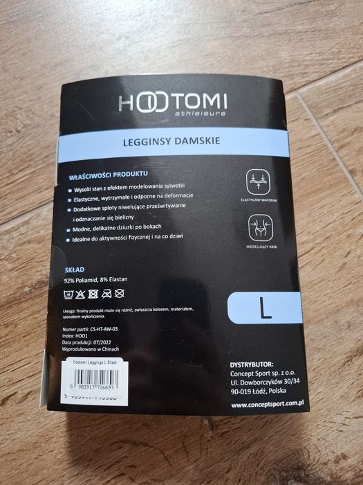 Legginsy damskie z wysokim stanem butelkowa zieleń Hootomi L