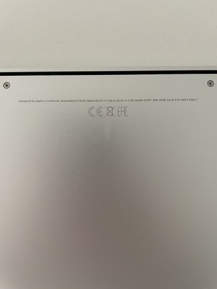 MacBook Air 13”, M1, 2020