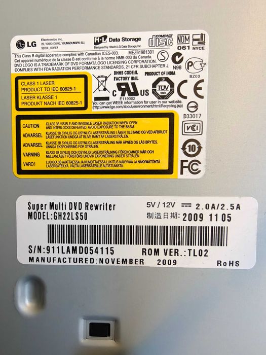 Gravador DVD LG Super Multi GH22LS50 - SATA 22X