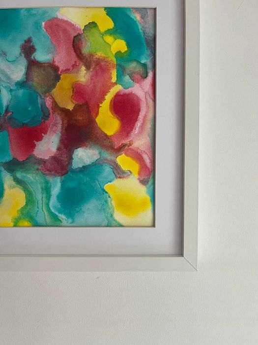Pintura abstrata em acrílico