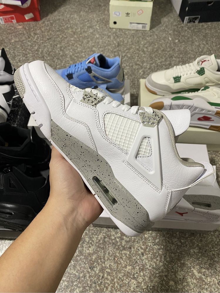 Кросівки Air Jordan 4 Retro White Oreo Джордан ретро білі орео