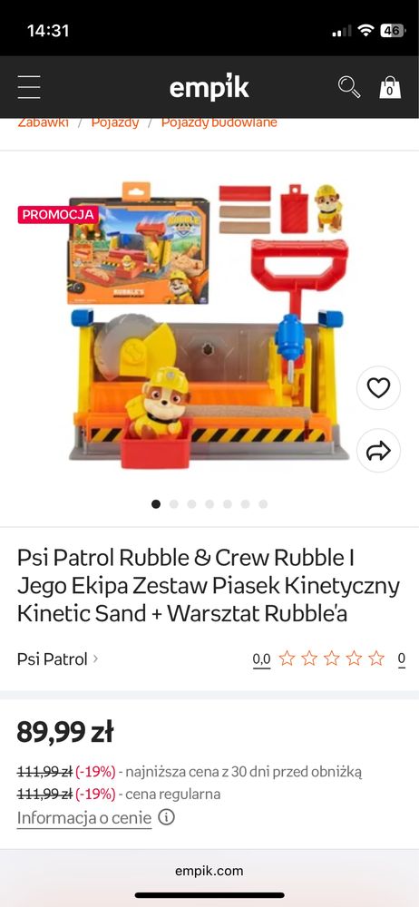 Psi Patrol Warsztat budowlany Rubble’a