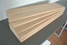 Stopień dębowy lity 115x30x4 cm | Schody na beton, surowy/impregnowany