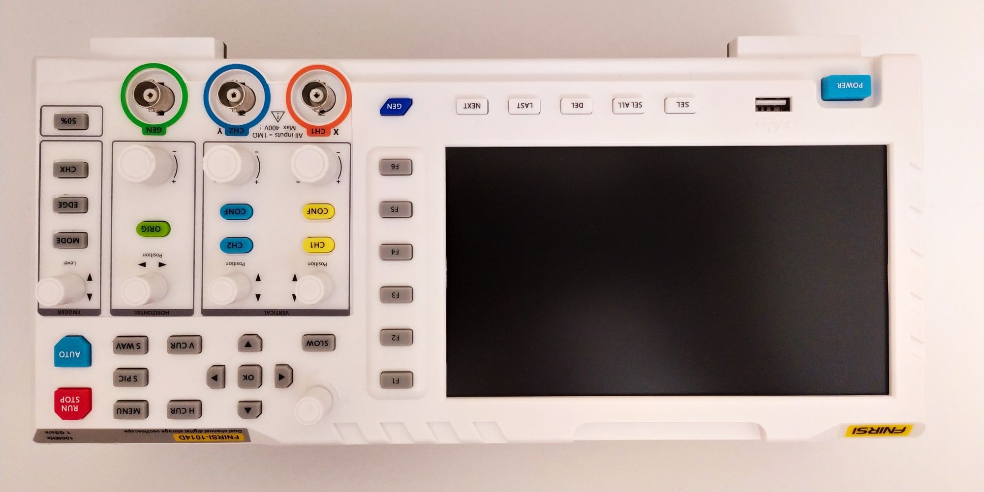 Осциллограф FNIRSI-1014D 2 канала 100MHz 1Gsps, генератор, 7", 5 В
