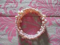 pulseira de senhora rosa