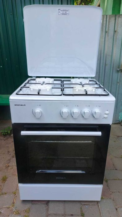 Плита газова G4FM6611W 60см. біла (GRUNHELM)