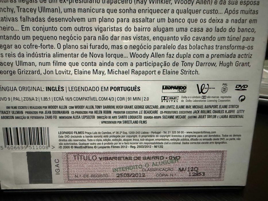 Woody Allen – Small Time Crooks (Vigaristas de bairro)