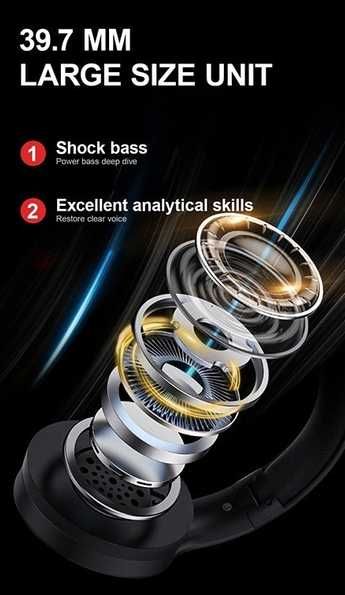 Бездротові навушники Siindoo JH-919 Stereo Bluetooth 5.1 174 Чорний