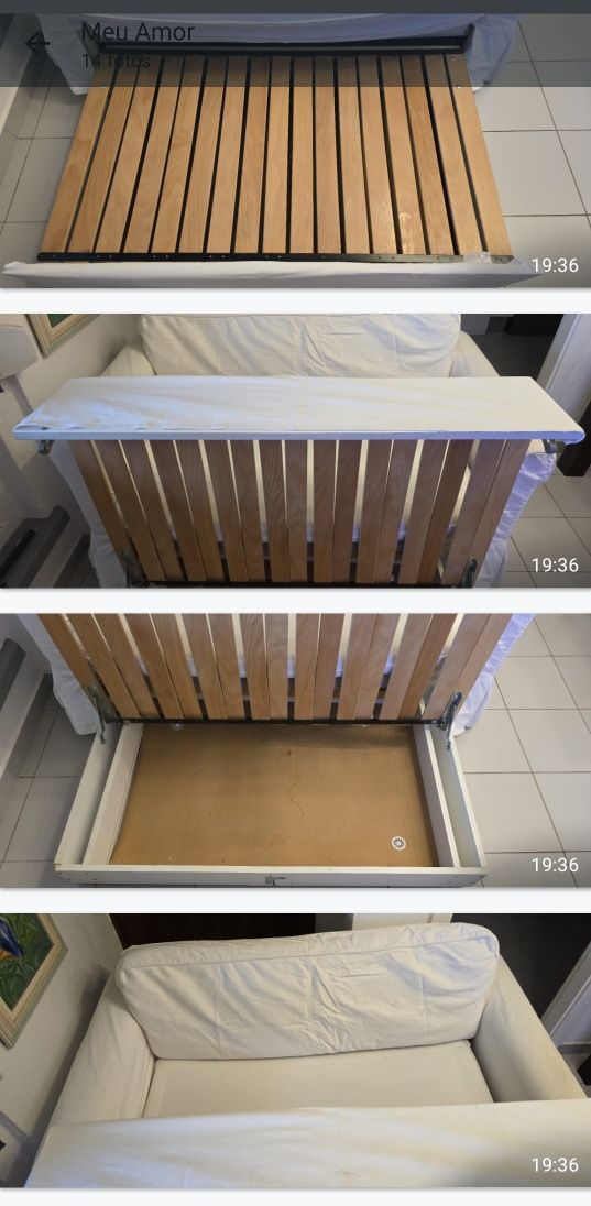 Sofá cama com 160 X 85
