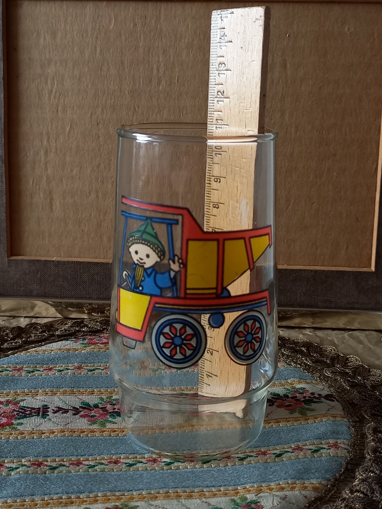 Stara szklanka Piaskowy Dziadek vintage prl stare szkło kolekcjonerska