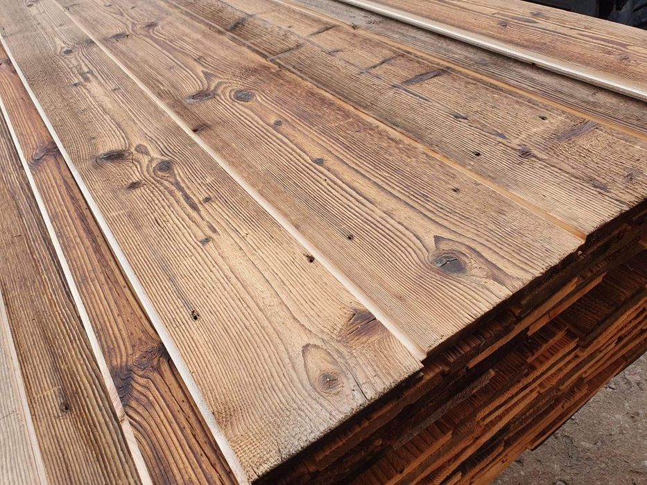 Stare deski z rozbiórek szczotkowane