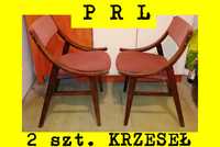 • PRL • 2 krzesła SKOCZEK projekt J. Kędziorek ‼️