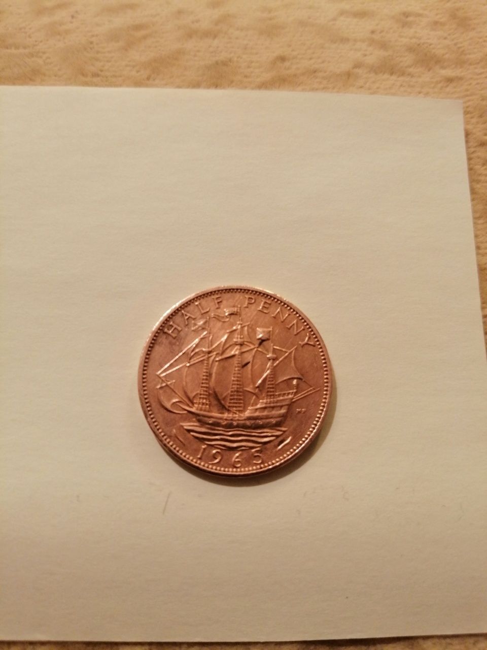 Moneta half penny 1965 Elizabeth II