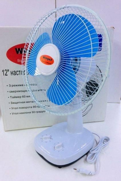 Вентилятор Wimpex WX-1203 настільний з таймером безшумний 80 Вт