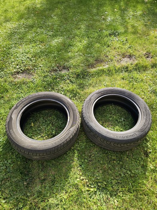2 sztuki - 205/55 R16 - UNIROYAL- lato - jako uszkodzone
