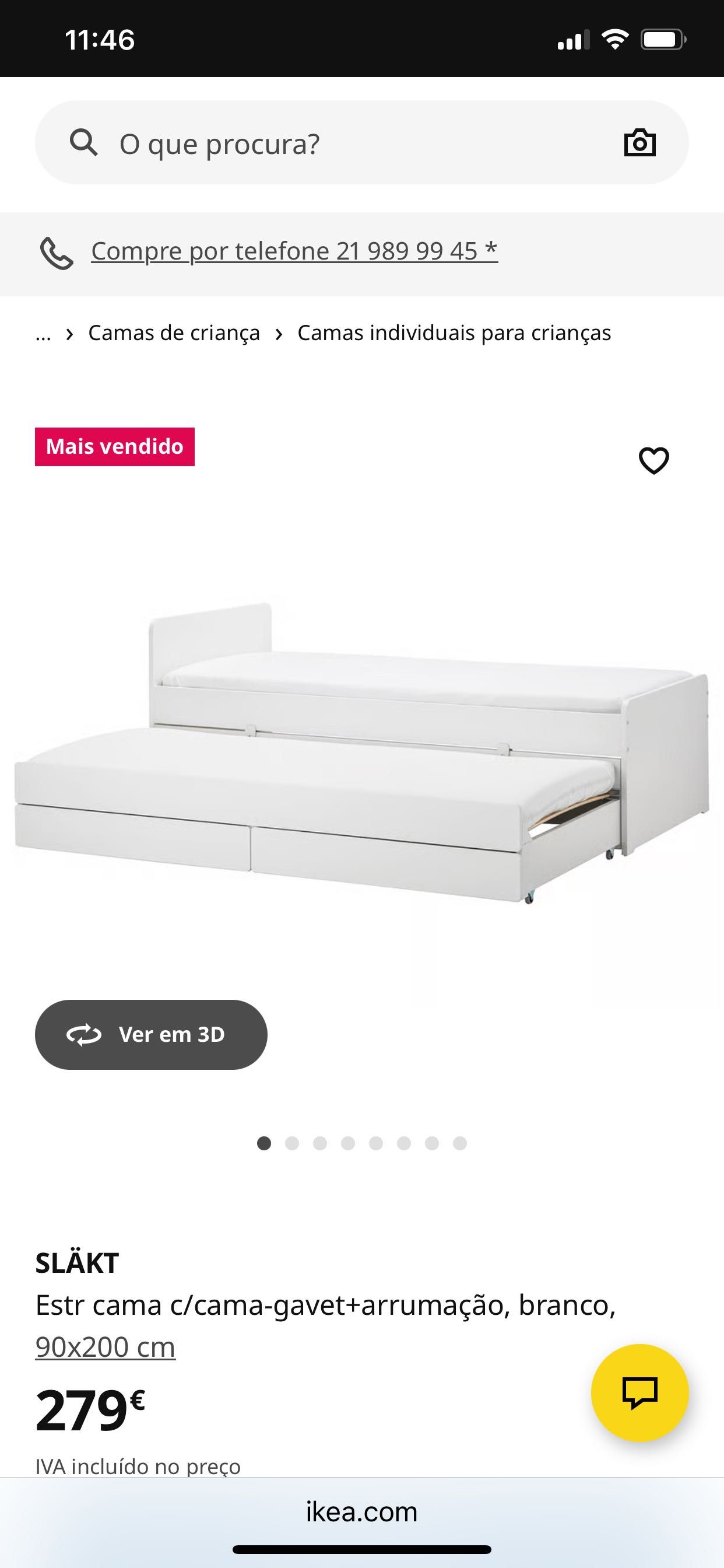 Cama com gavetas IKEA