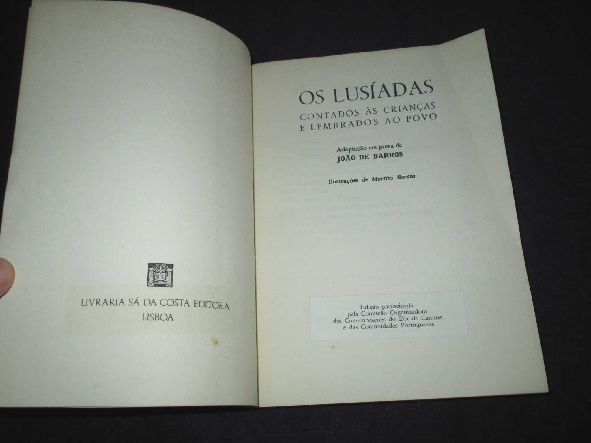 Livro Os Lusíadas contados às crianças João de Barros