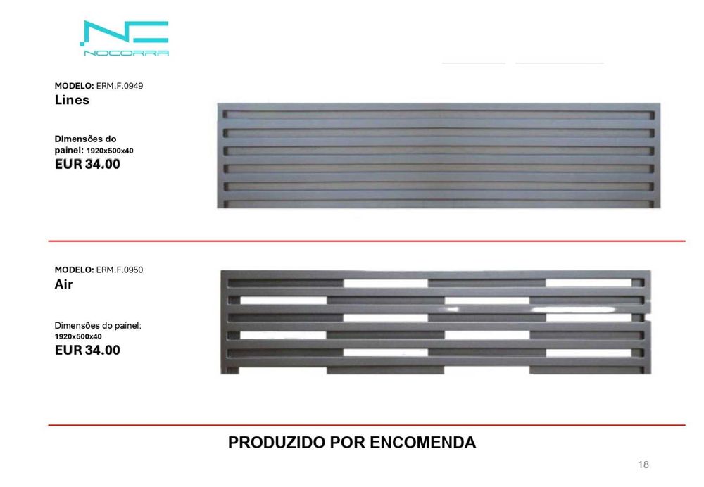 Painéis vedação em betao