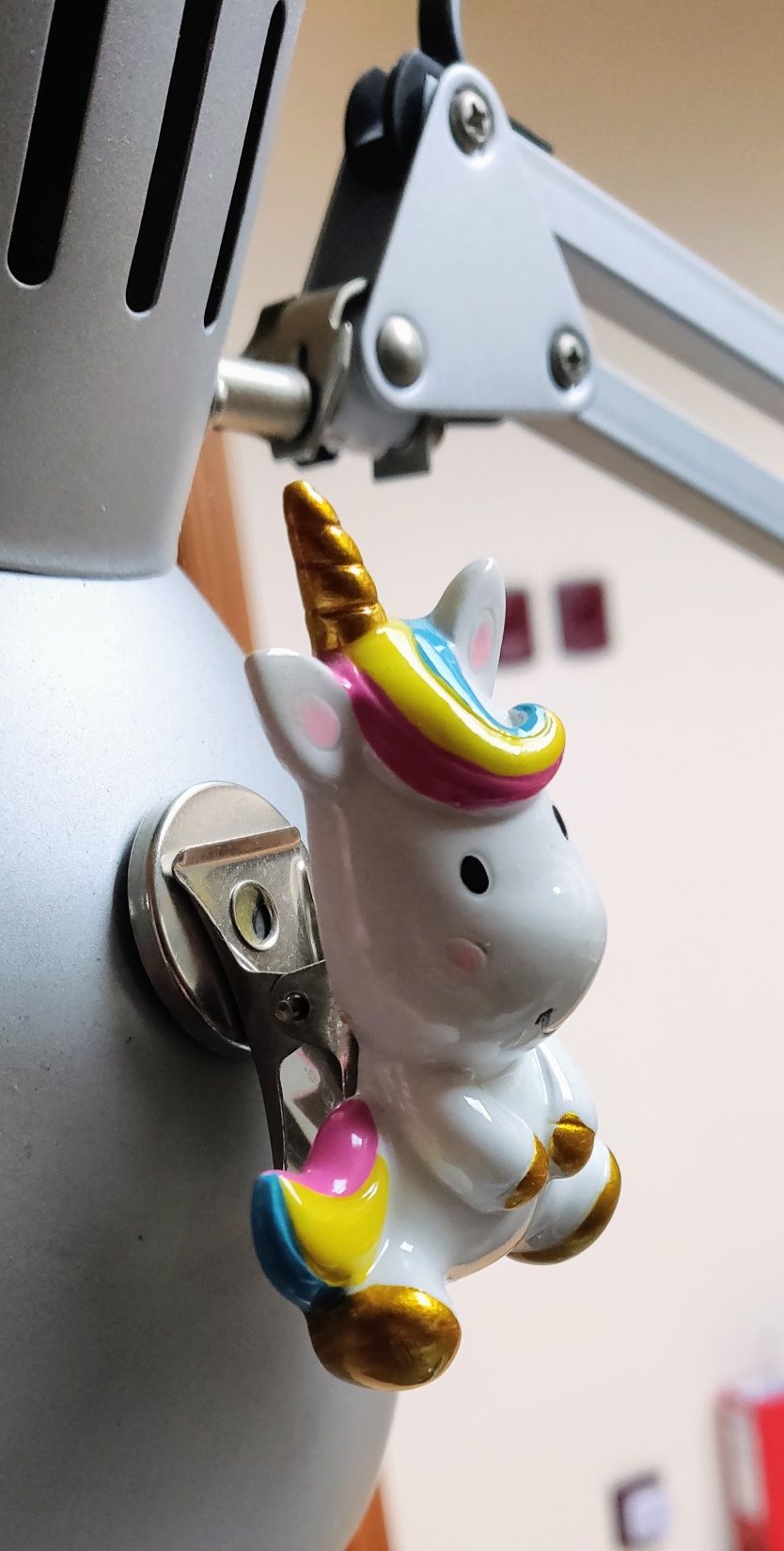 Unicorn jednorożec magnes przypinka ceramiczny 2 szt. OKAZJA