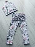 Legginsy z falbankami i chusta na głowę handmade