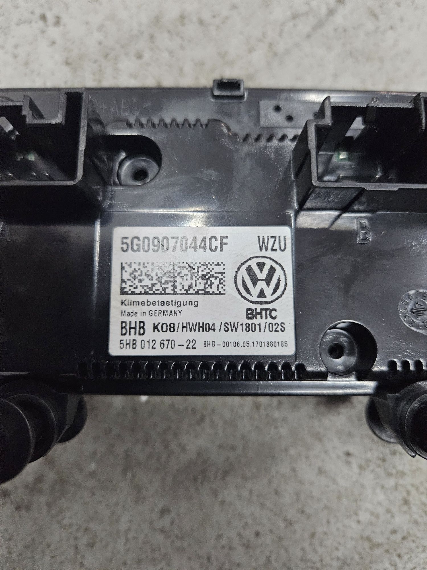 Panel klimatyzacji Climatronic Vw Golf VII