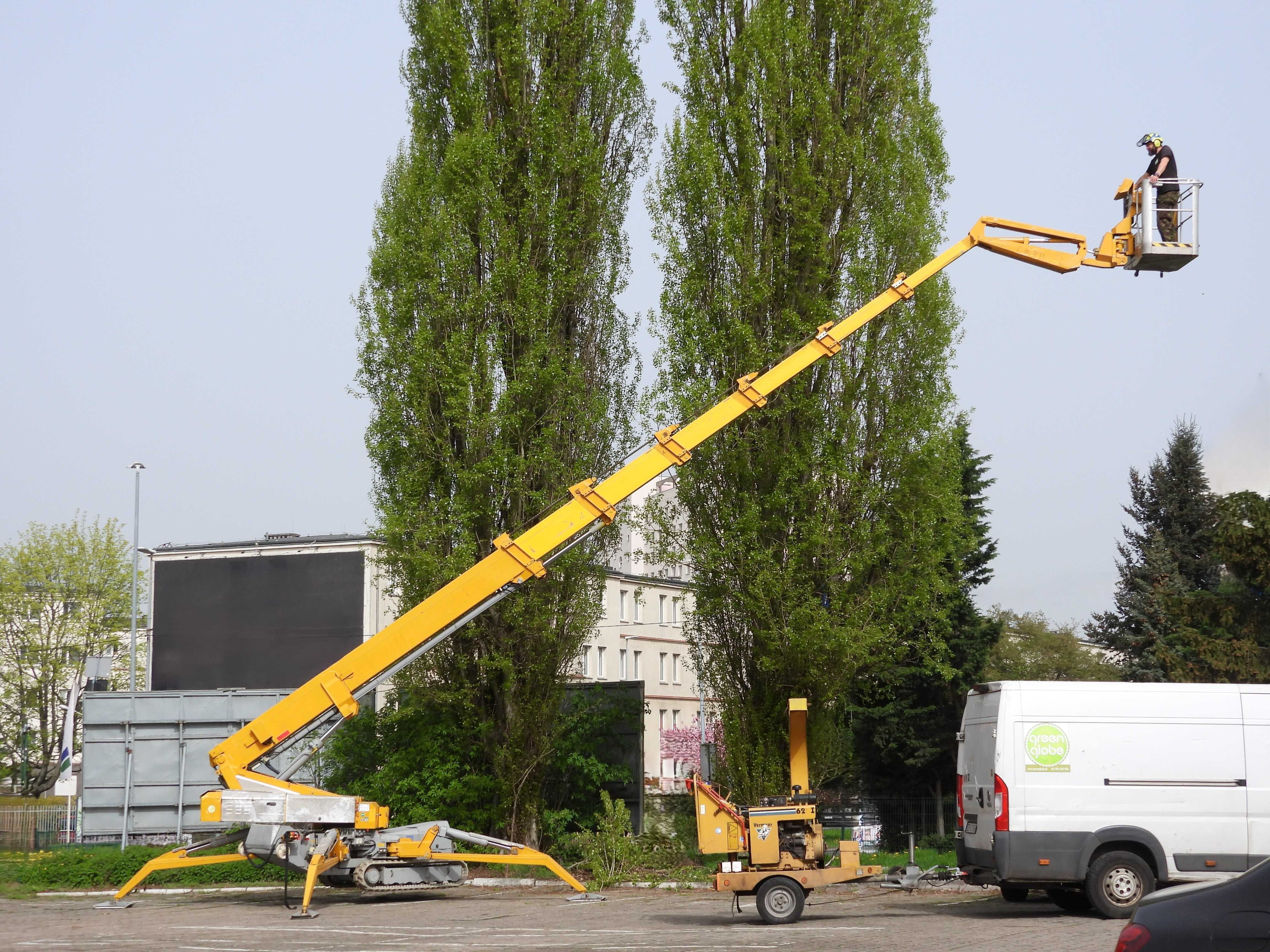 podnośnik koszowy wynajem 37 metrów samojezdny elektryczny zwyżka