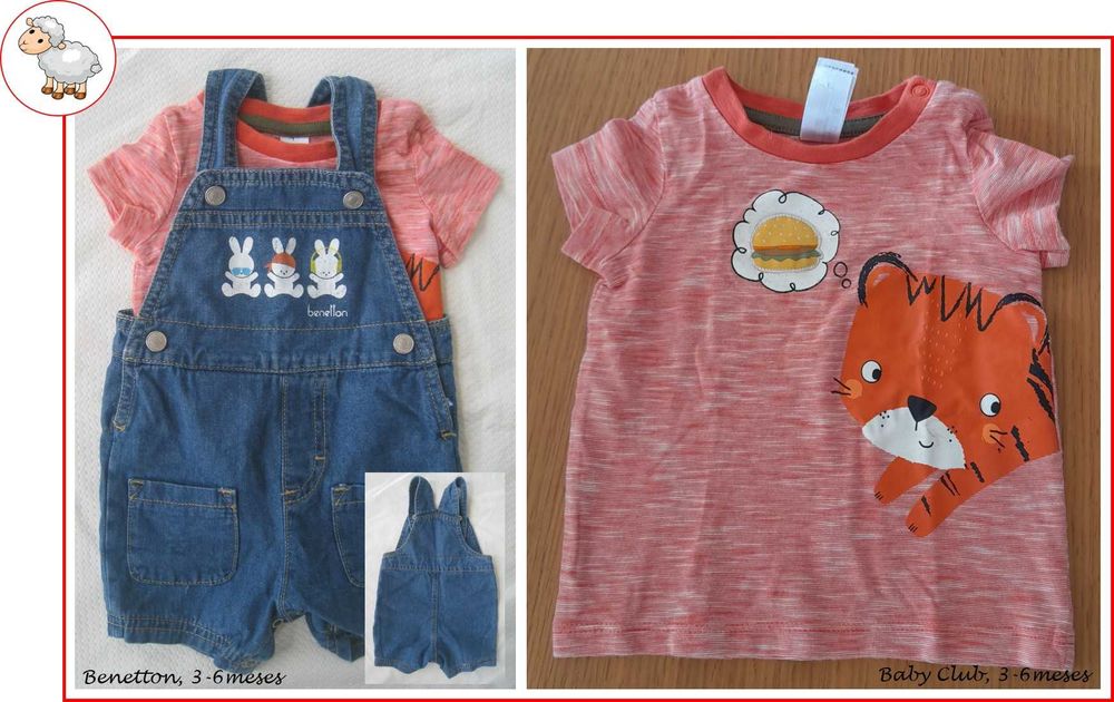 0-12Meses Menino Primavera/Verão:  t-shirts e conjuntos