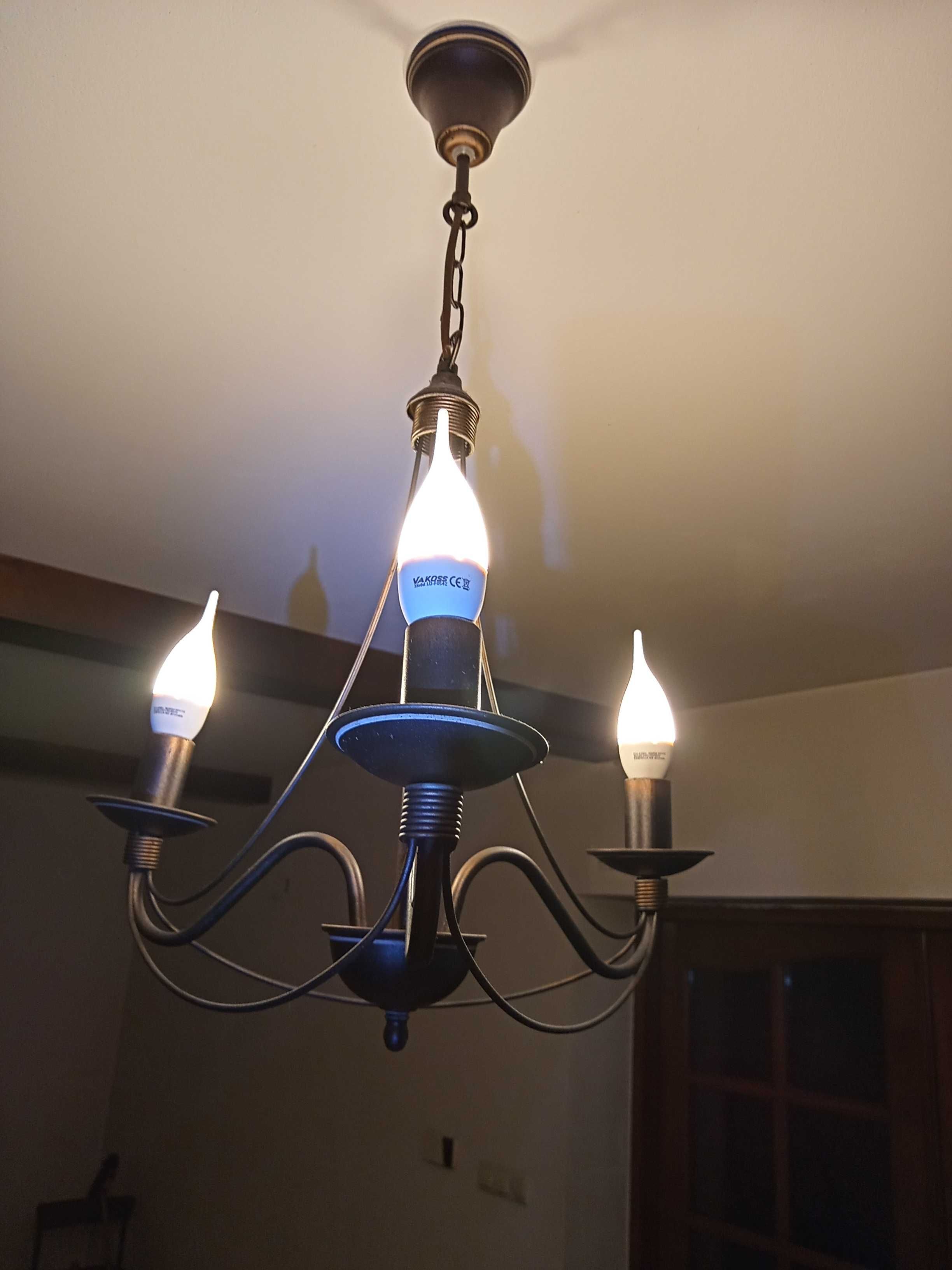 Lampa wisząca brązowo - złota