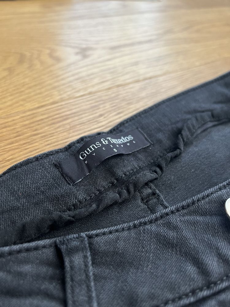 Spodnie jeansowe Guns&Tuxedos Skinny Czarne HangDog By Czapul r. S