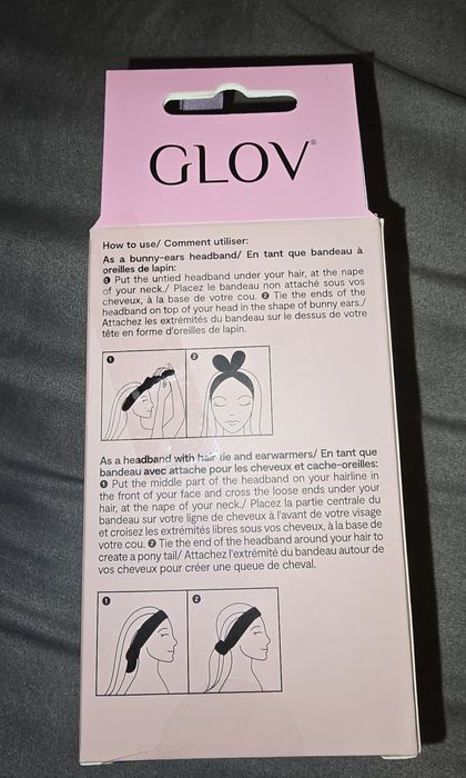 Opaska na włosy Glov, różowy króliczek