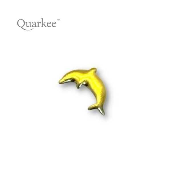 Quarkee™ 22K Gold złoty Delfin w lewo biżuteria nazębna na ząb