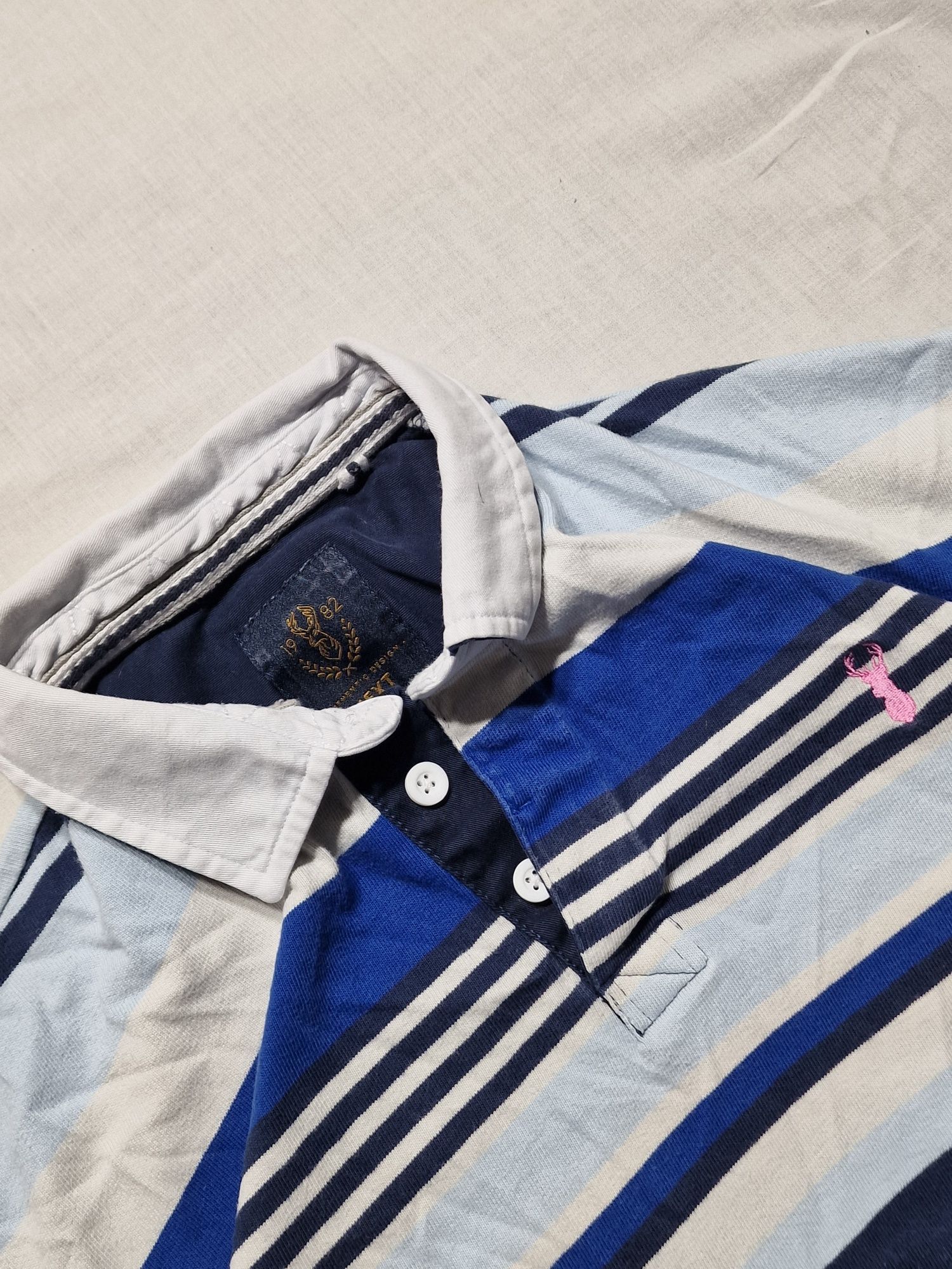 Koszulka w Paski Next Polo rozmiar XL vintage elegancka